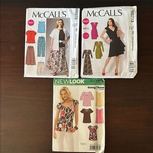 McCall’s And Newlook Sewing Patterns New Uncut Bundle